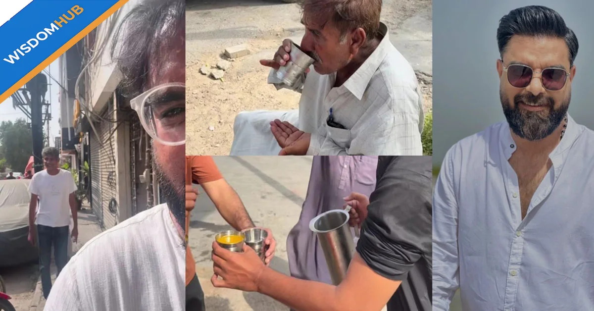 Actor Yasir Hussain Wins Hearts by Distributing Juice to Laborers During Heatwave